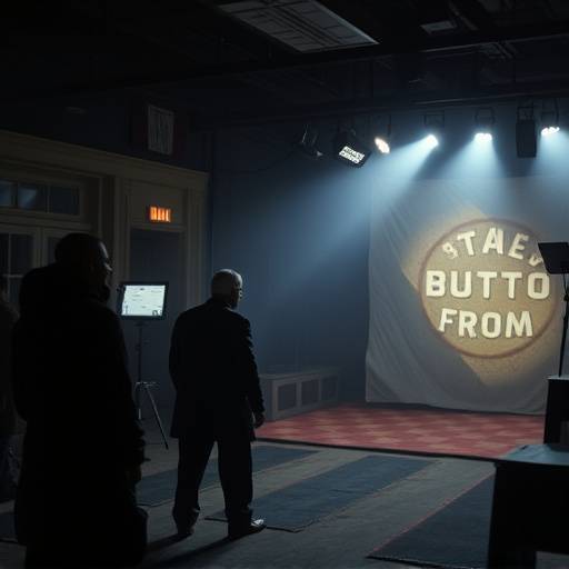 Imagen de la noticia 1: El set de grabación de 'Enigma' durante la filmación de una escena crucial.
