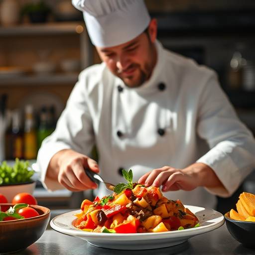 Imagen de la noticia 3: Un chef preparando un plato para 'Sabores de España'.